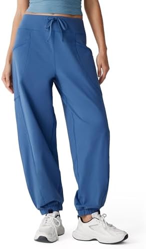 Baggy Jogger Pants Drawstring Mid Waist Athletic Casual Pant Comfy Cotton Lightweight Sweatpants