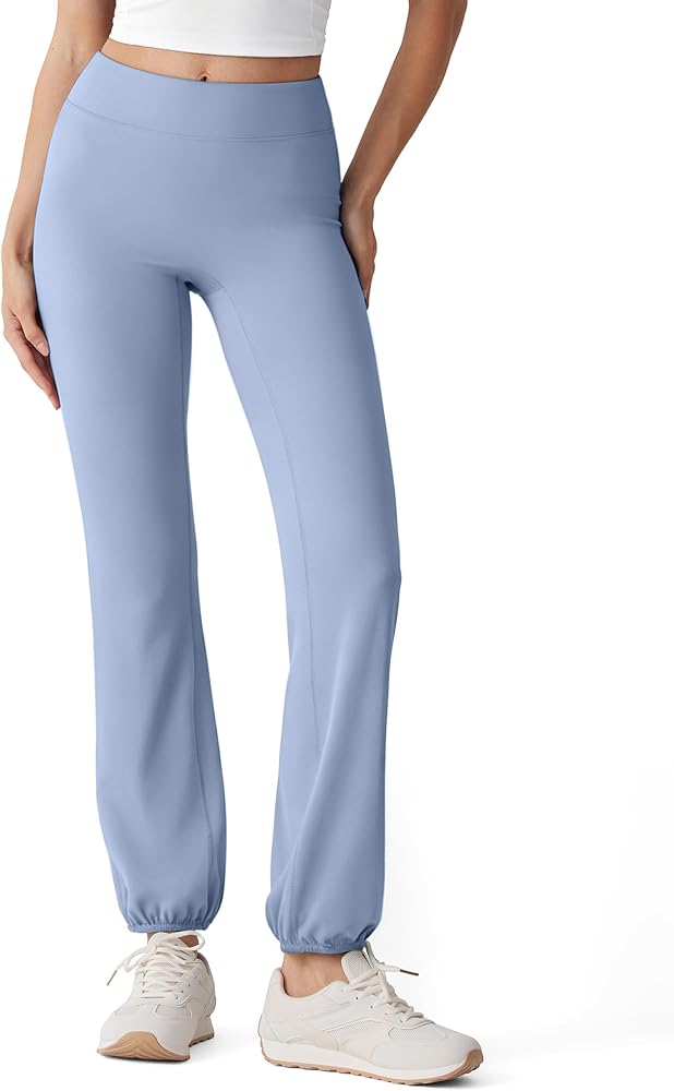 Quick Step Bubble Pants High Waisted Balloon Joggers Yoga Pilates Dance Casual Lounge Pants, Blue