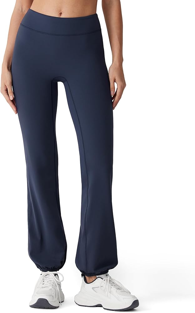 Quick Step Bubble Pants High Waisted Balloon Joggers Yoga Pilates Dance Casual Lounge Pants, Navy Blue
