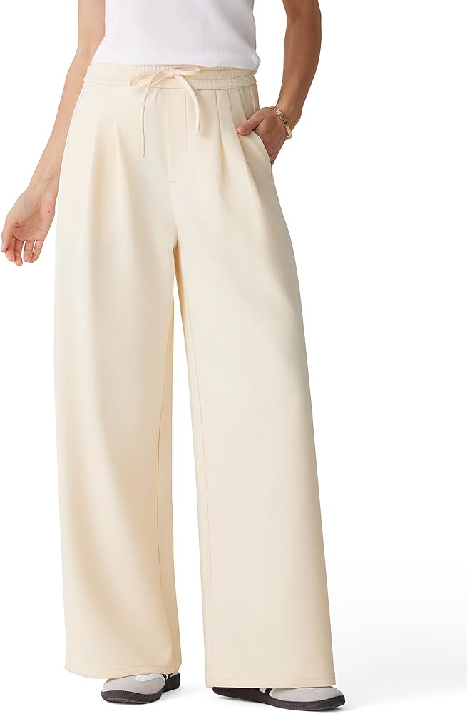 Wide Leg Sweatpants Baggy Drawstring Lounge Pants Casual Comfy Dressy Trousers