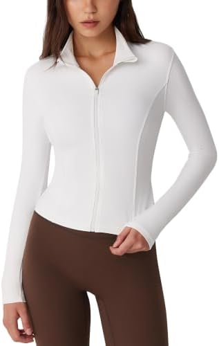 Zip Up Workout Jackets Cropped Athletic Lightweight Jacket